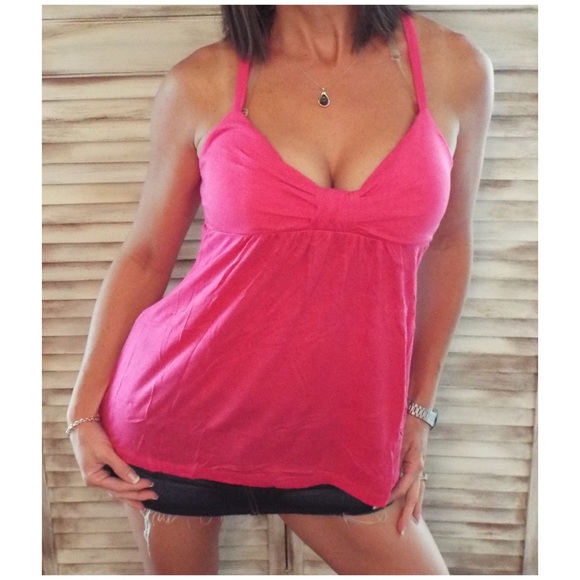 Babydoll Racerback Floaty Smocked Tank Pink 0072 - Picture 1 of 5